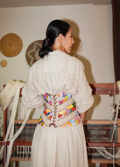 Hand-Embroidered Hemp Dress