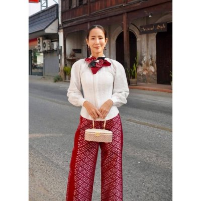 Cotton shirt and Silk Pants