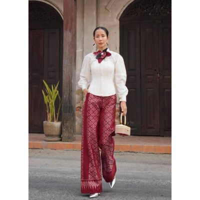 Cotton shirt and Silk Pants