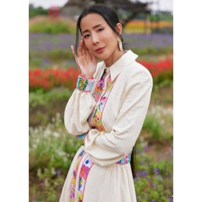 Hand-Embroidered Hemp Dress