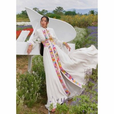 Hand-Embroidered Hemp Dress