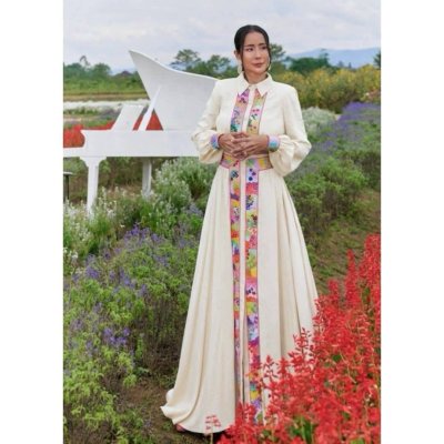 Hand-Embroidered Hemp Dress