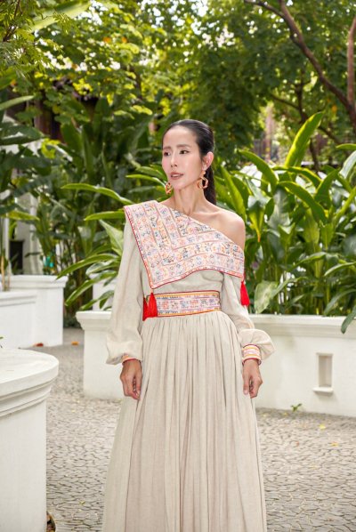 Soft Hemp Hilltribe Embroidery Dress