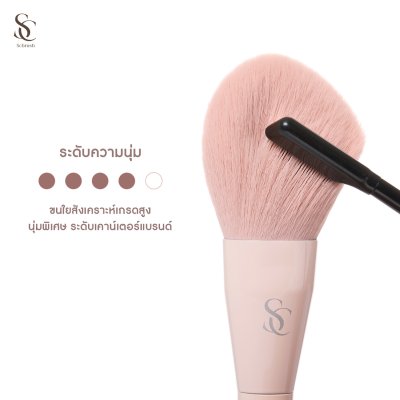 SCbrush Pink Angle Brush Set 10 Pieces With Bag | เซตแปรงแต่งหน้า นางฟ้าสีชมพู 10 ชิ้น พร้อมกระเป๋า รุ่น Upgrade รหัส 733