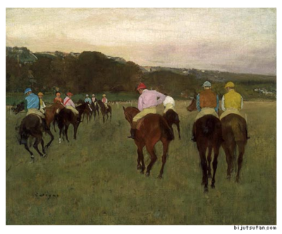 Racehorses at Longchamp