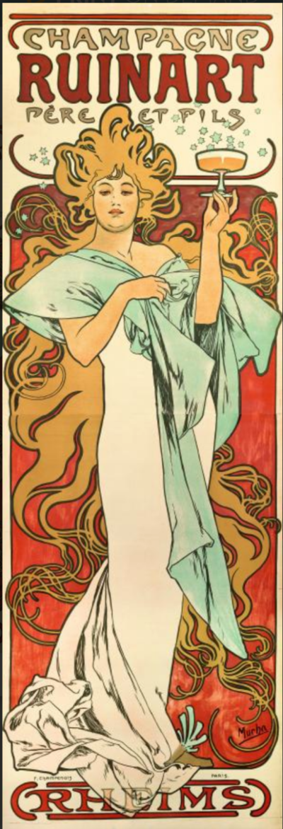 Champagne Ruinart. 1896