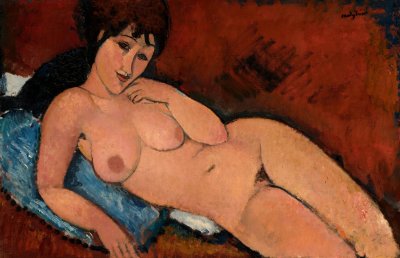 Nude on a Blue Cushion, 1917