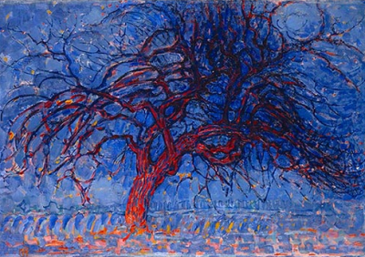 Evening; Red Tree
