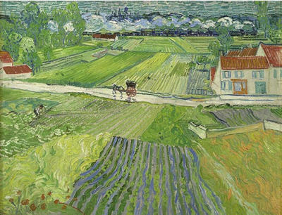 Landscape with a Carriage and a Train (1890)