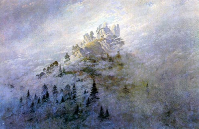 Morning Mist in the Mountains (German Morgennebel im Gebirge)