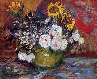 Roses and Sunflowers