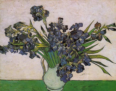 Still Life Vase with Irises