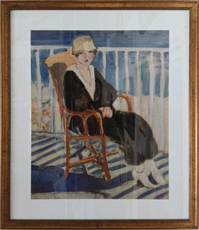 Young Girl on a Balcony over the Ocean