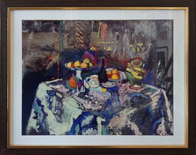 Vase, Bottle and Fruit