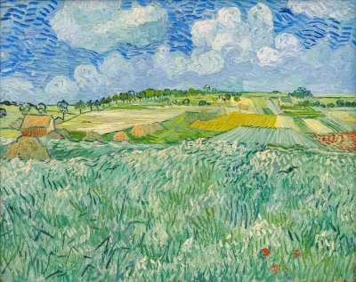 Plain at Auvers with rain clouds