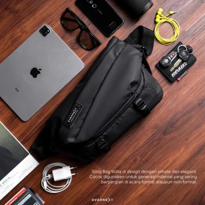 Evernext - Tas Selempang Waterproof Pria Sling Bag Volta Anti Air Messenger Bag Tas Multifungsi Pria