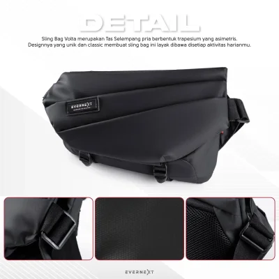 Evernext - Tas Selempang Waterproof Pria Sling Bag Volta Anti Air Messenger Bag Tas Multifungsi Pria