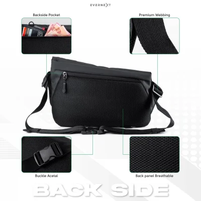 Evernext - Tas Selempang Waterproof Pria Sling Bag Volta Anti Air Messenger Bag Tas Multifungsi Pria