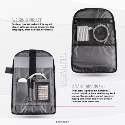 Evernext - Tas Ransel Pria Waterproof Tas Sekolah Kuliah Pria Wanita Tas Outdoor Anti Air Backpack Laptop Venom