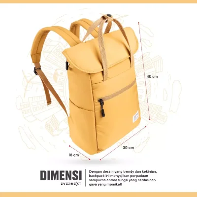 Evernext - Tas Ransel Wanita Tas Sekolah Tas Kuliah Wanita Backpack Emily Tas Punggung Laptop Wanita