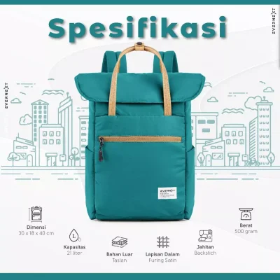 Evernext - Tas Ransel Wanita Tas Sekolah Tas Kuliah Wanita Backpack Emily Tas Punggung Laptop Wanita