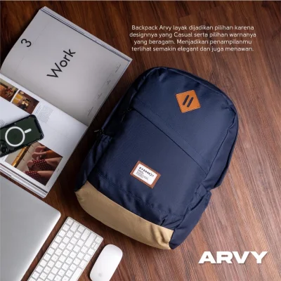 Evernext - Tas Ransel Laptop Pria Backpack Arvy Tas Punggung Pria Tas Outdoor Tas Sekolah Kuliah