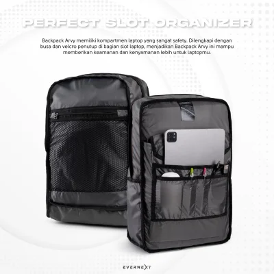 Evernext - Tas Ransel Laptop Pria Backpack Arvy Tas Punggung Pria Tas Outdoor Tas Sekolah Kuliah