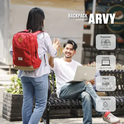 Evernext - Tas Ransel Laptop Pria Backpack Arvy Tas Punggung Pria Tas Outdoor Tas Sekolah Kuliah