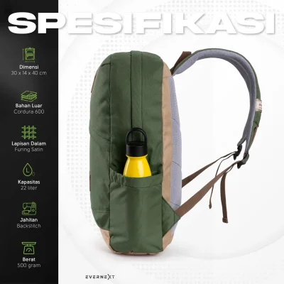 Evernext - Tas Ransel Laptop Pria Backpack Arvy Tas Punggung Pria Tas Outdoor Tas Sekolah Kuliah