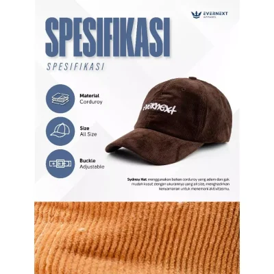 Evernext - Topi Polos Sydney Hat Topi Baseball Pria Topi Snapback Pria Topi Distro Trucker Pria