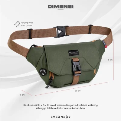 Evernext - Tas Selempang Pria Oregon Sling Bag Cowok Waist Bag Distro Tas Slempang Murah PREMIUM