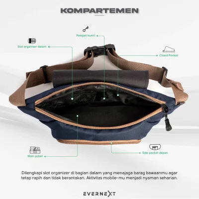 Evernext - Tas Selempang Pria Oregon Sling Bag Cowok Waist Bag Distro Tas Slempang Murah PREMIUM