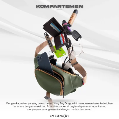 Evernext - Tas Selempang Pria Oregon Sling Bag Cowok Waist Bag Distro Tas Slempang Murah PREMIUM
