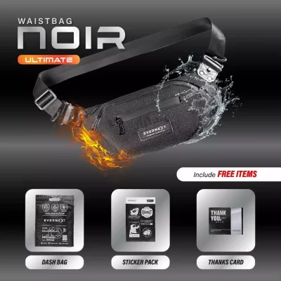 Evernext - Tas Selempang Pria Waist Bag Pria Waterproof Noir Sling Bag Pria Anti Air Anti Bara Pria