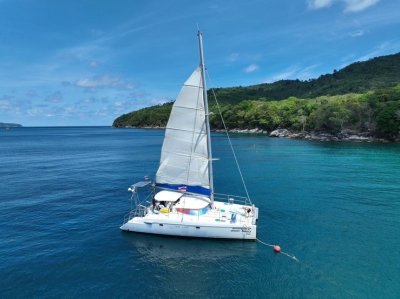 Racha Coral with sunset