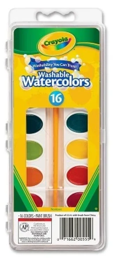 16 Ct. Pan Washable Watercolors