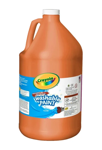 Washable Paint 128 oz. Bottle-Orange