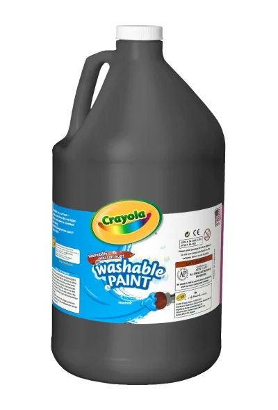 Washable Paint 128 oz. Bottle-Black