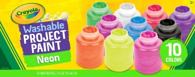 10 Ct. Washable Project Paint Neon