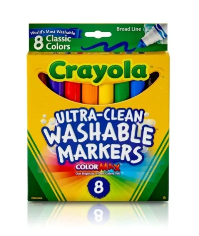 8 Ct. Ultra-Clean Washable Broad Line Markers-Classic