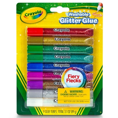 9 Ct. Washable Glitter Glue