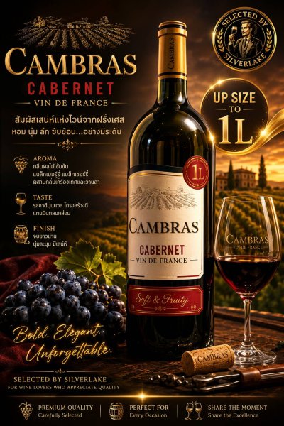 Cambras Cabernet Sauvignon Vin de France 1000 ML