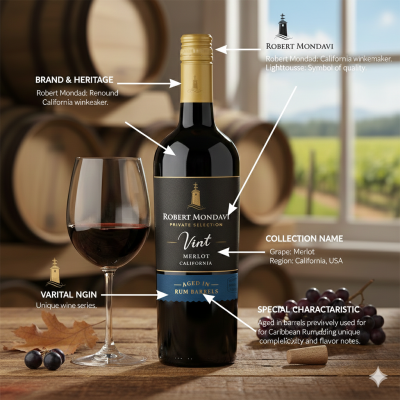Robert Mondavi Private Selection Vint Rum Merlot