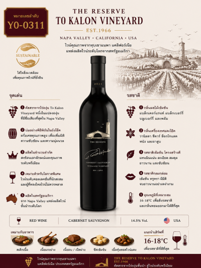 Robert Mondavi The Reserve Cabernet Sauvignon To Kalon Vineyard 2021