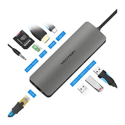 เวนชั่น ตัวแปลง USB-C 9-in-1 Multi Function Grey (THAHB)