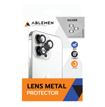 ฟิลม์ Ablemen 3D Lens Metal Titanium Matte Apple iPhone 17 Pro/17 Pro Max Silver