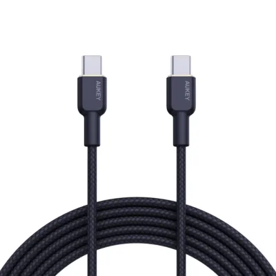 สายชาร์จ  AUKEY CB-NCC2 USB-C to USB-C Circlet 60W Nylon Braided Cable (1.8M)