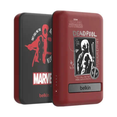 พาวเวอร์แบงค์ Belkin 5,000 mAh Wireless Charging with Kickstand Deadpool