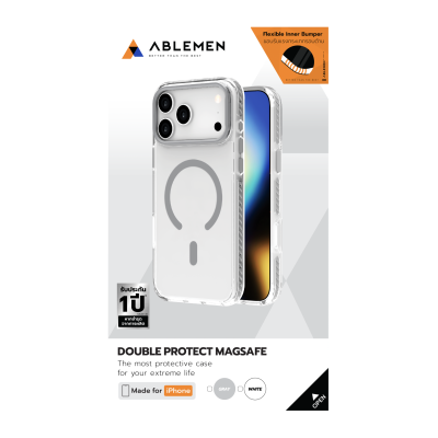 เคส Ablemen Case Double Protect Magsafe Apple iPhone 17 Pro Max Gray
