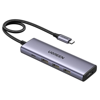 Ugreen Port Hub 5-in-1 USB-C to 4xUSB-A, HDMI and PD (15596) Gray